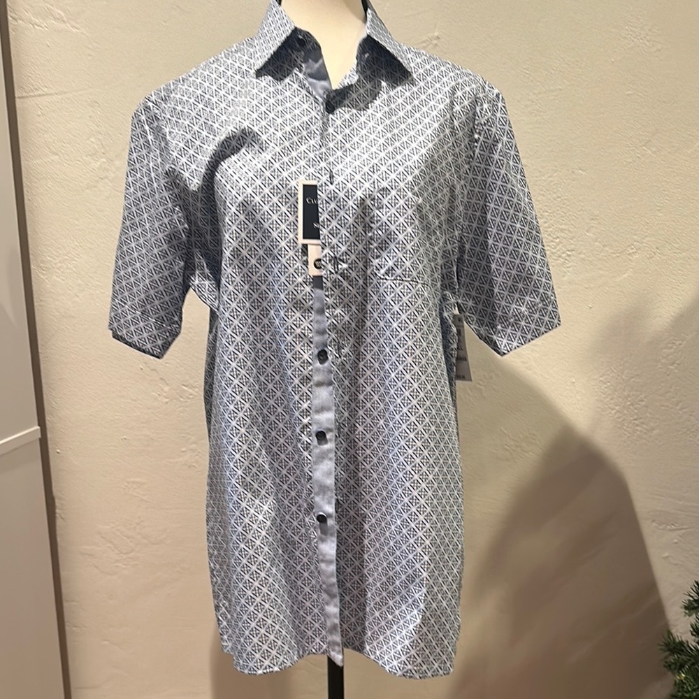 NWT Macy’s Short Sleeve Button Down with Collar